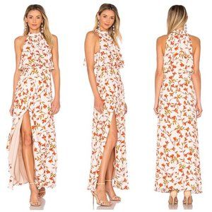 Lovers + Friends Golden Ray Palm Print Maxi Dress